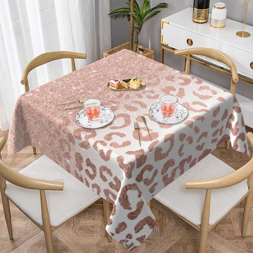 WKSGDSG Farmhouse-Tischdecken für quadratische Tische, rotgoldene Glitzer-Tischdecken für drinnen und draußen, abwischbar, waschbar, weiche Polyester-Tischdecke für Küche, Party, Bankett WKSGDSG Farmhouse-Tischdecken für quadratische Tische, rotgoldene Glitzer-Tischdecken für drinnen und draußen, abwischbar, waschbar, weiche Polyester-Tischdecke für Küche, Party, Bankett von WKSGDSG