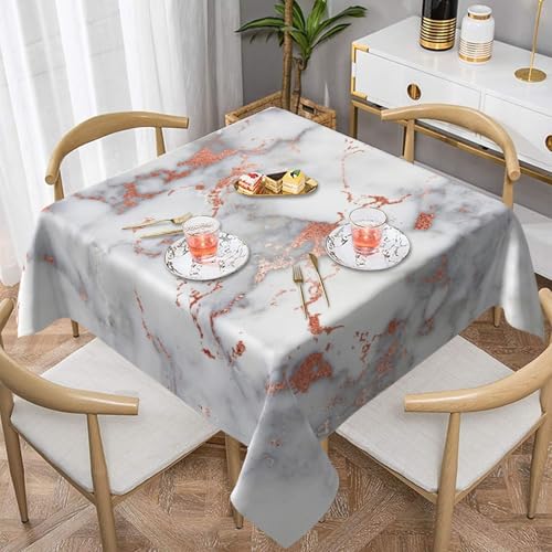WKSGDSG Farmhouse-Tischdecken für quadratische Tische, rotgoldene Marmor-Tischdecken für drinnen und draußen, abwischbar, waschbar, weiche Polyester-Tischdecke für Küche, Party, Bankett WKSGDSG Farmhouse-Tischdecken für quadratische Tische, rotgoldene Marmor-Tischdecken für drinnen und draußen, abwischbar, waschbar, weiche Polyester-Tischdecke für Küche, Party, Bankett von WKSGDSG