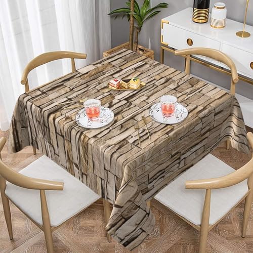 WKSGDSG Farmhouse-Tischdecken für quadratische Tische, rustikale Steine, Ziegelmauer, Tischdecken für drinnen und draußen, abwischbar, waschbar, weiche Polyester-Tischdecke für Küche, Party, Bankett WKSGDSG Farmhouse-Tischdecken für quadratische Tische, rustikale Steine, Ziegelmauer, Tischdecken für drinnen und draußen, abwischbar, waschbar, weiche Polyester-Tischdecke für Küche, Party, Bankett von WKSGDSG