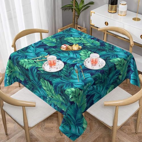 WKSGDSG Farmhouse-Tischdecken für quadratische Tische, tropische Palmenblätter, Tischdecke für drinnen und draußen, abwischbar, waschbar, weiche Polyester-Tischdecke für Küche, Party, Bankett WKSGDSG Farmhouse-Tischdecken für quadratische Tische, tropische Palmenblätter, Tischdecke für drinnen und draußen, abwischbar, waschbar, weiche Polyester-Tischdecke für Küche, Party, Bankett von WKSGDSG