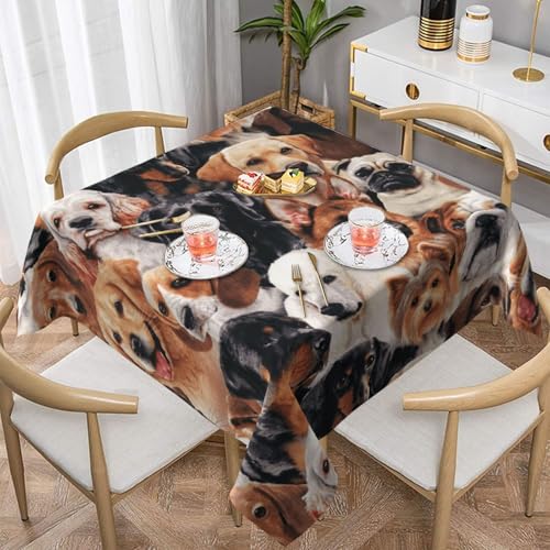 WKSGDSG Farmhouse-Tischdecken für quadratische Tische, viele Hunde, Tischdecke für drinnen und draußen, abwischbar, waschbar, weiche Polyester-Tischdecke für Küche, Party, Bankett, Heimdekoration, 137 WKSGDSG Farmhouse-Tischdecken für quadratische Tische, viele Hunde, Tischdecke für drinnen und draußen, abwischbar, waschbar, weiche Polyester-Tischdecke für Küche, Party, Bankett, Heimdekoration, 137 von WKSGDSG