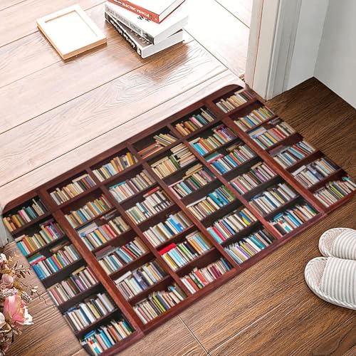 WKSGDSG Rutschfeste Flanell-Fußmatte, 60 x 40 cm, super saugfähig, Eingangsteppich, Bücher-Fußmatten, rutschfest, dick, Willkommensmatte für Vorder- und Hintertür, Garage, Terrasse und Innenbereich WKSGDSG Rutschfeste Flanell-Fußmatte, 60 x 40 cm, super saugfähig, Eingangsteppich, Bücher-Fußmatten, rutschfest, dick, Willkommensmatte für Vorder- und Hintertür, Garage, Terrasse und Innenbereich von WKSGDSG
