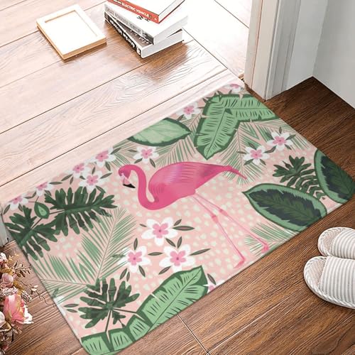 WKSGDSG Rutschfeste Flanell-Fußmatte, 60 x 40 cm, super saugfähig, Flamingo-Fußmatten, rutschfest, dick, Willkommensmatte für Vorder- und Hintertür, Garage, Terrasse und Innenbereich WKSGDSG Rutschfeste Flanell-Fußmatte, 60 x 40 cm, super saugfähig, Flamingo-Fußmatten, rutschfest, dick, Willkommensmatte für Vorder- und Hintertür, Garage, Terrasse und Innenbereich von WKSGDSG