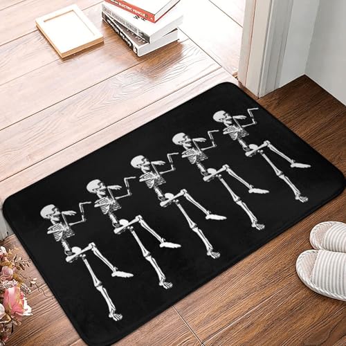 WKSGDSG Rutschfeste Flanell-Fußmatte, 60 x 40 cm, super saugfähig, Halloween-Totenkopf-Fußmatten, rutschfest, dick, Willkommensmatte für Vorder- und Hintertür, Garage, Terrasse und Innenbereich WKSGDSG Rutschfeste Flanell-Fußmatte, 60 x 40 cm, super saugfähig, Halloween-Totenkopf-Fußmatten, rutschfest, dick, Willkommensmatte für Vorder- und Hintertür, Garage, Terrasse und Innenbereich von WKSGDSG