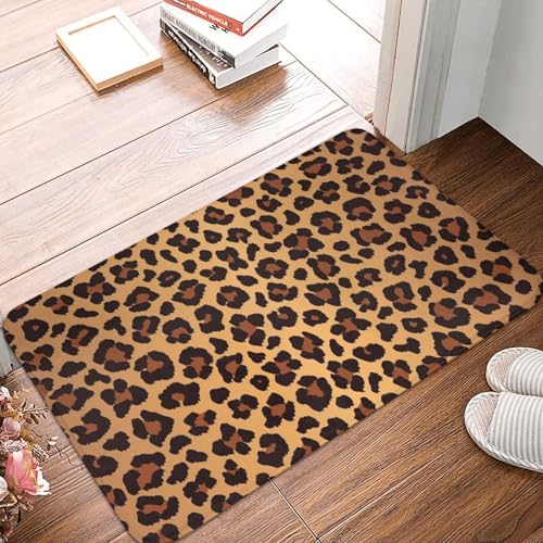 WKSGDSG Rutschfeste Flanell-Fußmatte, 60 x 40 cm, super saugfähig, Leoparden-Fußmatten, rutschfest, dick, Willkommensmatte für Vorder- und Hintertür, Garage, Terrasse und Innenbereich WKSGDSG Rutschfeste Flanell-Fußmatte, 60 x 40 cm, super saugfähig, Leoparden-Fußmatten, rutschfest, dick, Willkommensmatte für Vorder- und Hintertür, Garage, Terrasse und Innenbereich von WKSGDSG