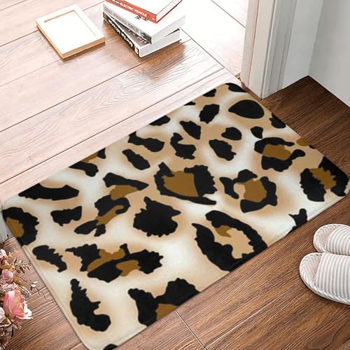 WKSGDSG Rutschfeste Flanell-Fußmatte, 60 x 40 cm, super saugfähig, Leoparden-Fußmatten, rutschfest, dick, Willkommensmatte für Vorder- und Hintertür, Garage, Terrasse und Innenbereich WKSGDSG Rutschfeste Flanell-Fußmatte, 60 x 40 cm, super saugfähig, Leoparden-Fußmatten, rutschfest, dick, Willkommensmatte für Vorder- und Hintertür, Garage, Terrasse und Innenbereich von WKSGDSG
