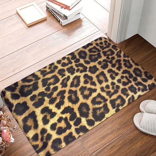 WKSGDSG Rutschfeste Flanell-Fußmatte, 60 x 40 cm, super saugfähig, Leoparden-Fußmatten, rutschfest, dick, Willkommensmatte für Vorder- und Hintertür, Garage, Terrasse und Innenbereich WKSGDSG Rutschfeste Flanell-Fußmatte, 60 x 40 cm, super saugfähig, Leoparden-Fußmatten, rutschfest, dick, Willkommensmatte für Vorder- und Hintertür, Garage, Terrasse und Innenbereich von WKSGDSG
