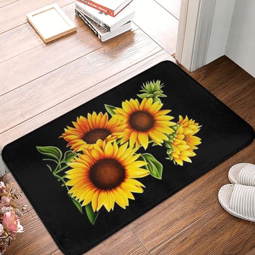 WKSGDSG Rutschfeste Flanell-Fußmatte, 60 x 40 cm, super saugfähig, Sommer-Sonnenblumen-Fußmatten, rutschfest, dick, Willkommensmatte für Vorder- und Hintertür, Garage, Terrasse und Innenbereich WKSGDSG Rutschfeste Flanell-Fußmatte, 60 x 40 cm, super saugfähig, Sommer-Sonnenblumen-Fußmatten, rutschfest, dick, Willkommensmatte für Vorder- und Hintertür, Garage, Terrasse und Innenbereich von WKSGDSG