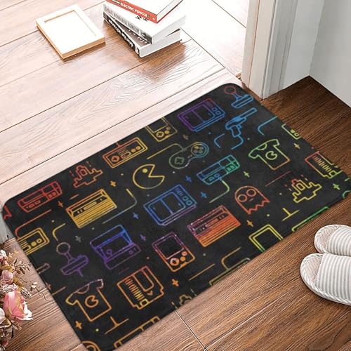 WKSGDSG Rutschfeste Flanell-Fußmatte, 60 x 40 cm, super saugfähig, Spiel-Fußmatten, rutschfest, dick, Willkommensmatte für Vorder- und Hintertür, Garage, Terrasse und Innenbereich WKSGDSG Rutschfeste Flanell-Fußmatte, 60 x 40 cm, super saugfähig, Spiel-Fußmatten, rutschfest, dick, Willkommensmatte für Vorder- und Hintertür, Garage, Terrasse und Innenbereich von WKSGDSG