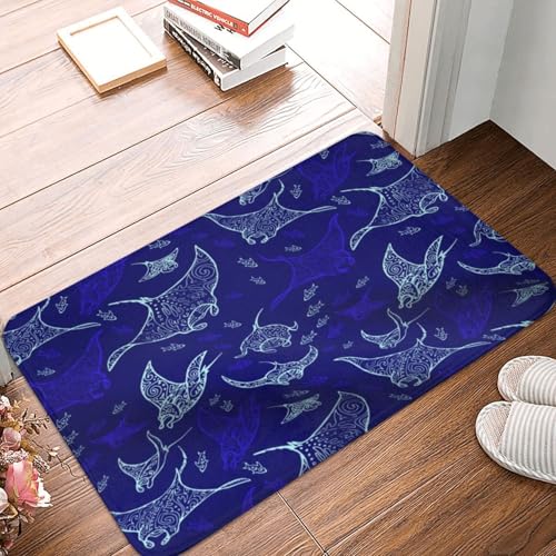 WKSGDSG Rutschfeste Flanell-Fußmatte, 60 x 40 cm, super saugfähiger Eingangsteppich, Mantarochen und Fisch-Fußmatten, rutschfeste, dicke Willkommensmatte für Vorder- und Hintertür, Garage, Terrasse WKSGDSG Rutschfeste Flanell-Fußmatte, 60 x 40 cm, super saugfähiger Eingangsteppich, Mantarochen und Fisch-Fußmatten, rutschfeste, dicke Willkommensmatte für Vorder- und Hintertür, Garage, Terrasse von WKSGDSG