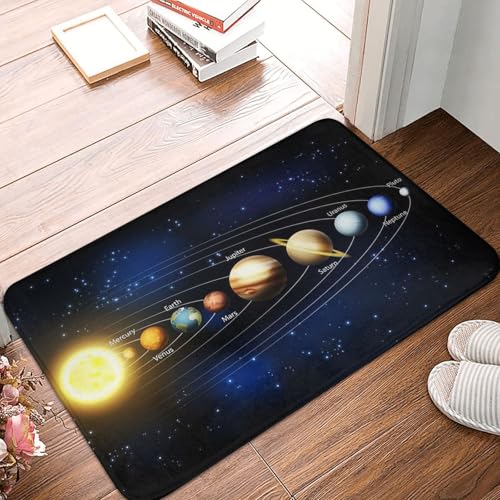 WKSGDSG Rutschfeste Flanell-Fußmatte, 60 x 40 cm, super saugfähiger Eingangsteppich, Sonnensystem-Fußmatten, rutschfeste, dicke Willkommensmatte für Vorder- und Hintertür, Garage, Terrasse und WKSGDSG Rutschfeste Flanell-Fußmatte, 60 x 40 cm, super saugfähiger Eingangsteppich, Sonnensystem-Fußmatten, rutschfeste, dicke Willkommensmatte für Vorder- und Hintertür, Garage, Terrasse und von WKSGDSG