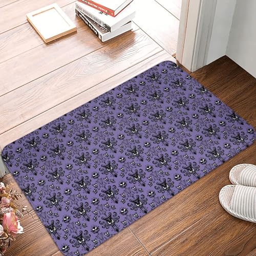 WKSGDSG Rutschfeste Flanell-Fußmatte, 60 x 40 cm, super saugfähiger Eingangsteppich, Spukhaus-Fußmatten, rutschfeste, dicke Willkommensmatte für Vorder- und Hintertür, Garage, Terrasse und WKSGDSG Rutschfeste Flanell-Fußmatte, 60 x 40 cm, super saugfähiger Eingangsteppich, Spukhaus-Fußmatten, rutschfeste, dicke Willkommensmatte für Vorder- und Hintertür, Garage, Terrasse und von WKSGDSG