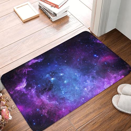 WKSGDSG Rutschfeste Flanell-Fußmatte, 60 x 40 cm, super saugfähiger Eingangsteppich, blaue Galaxie-Fußmatten, rutschfeste, dicke Willkommensmatte für Vorder- und Hintertür, Garage, Terrasse und WKSGDSG Rutschfeste Flanell-Fußmatte, 60 x 40 cm, super saugfähiger Eingangsteppich, blaue Galaxie-Fußmatten, rutschfeste, dicke Willkommensmatte für Vorder- und Hintertür, Garage, Terrasse und von WKSGDSG