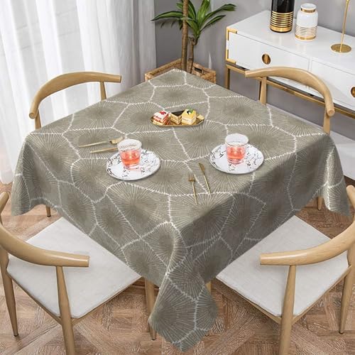 WKSGDSG Wasserdichte, quadratische Tischdecke, 152 x 152 cm, auslaufsicher und knitterfrei, dekorative Tischdecke für Esstisch, Küche, Party, Petoskey-Stein-Tischdecken für Esszimmer WKSGDSG Wasserdichte, quadratische Tischdecke, 152 x 152 cm, auslaufsicher und knitterfrei, dekorative Tischdecke für Esstisch, Küche, Party, Petoskey-Stein-Tischdecken für Esszimmer von WKSGDSG