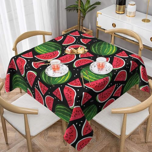WKSGDSG Wasserdichte, quadratische Tischdecke, 152 x 152 cm, auslaufsicher und knitterfrei, dekorative Tischdecke für Esstisch, Küche, Party, Wassermelonen-Tischdecken für Esszimmer WKSGDSG Wasserdichte, quadratische Tischdecke, 152 x 152 cm, auslaufsicher und knitterfrei, dekorative Tischdecke für Esstisch, Küche, Party, Wassermelonen-Tischdecken für Esszimmer von WKSGDSG