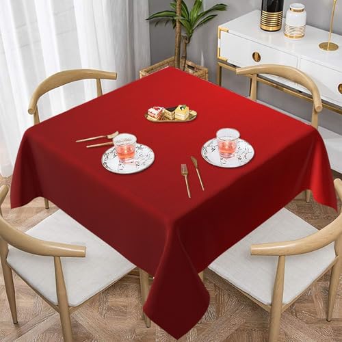 WKSGDSG Wasserdichte, quadratische Tischdecke, 152 x 152 cm, auslaufsicher und knitterfrei, dekorative Tischdecke für Esstisch, Küche, Party, rote gestreifte Tischdecken für Esszimmer WKSGDSG Wasserdichte, quadratische Tischdecke, 152 x 152 cm, auslaufsicher und knitterfrei, dekorative Tischdecke für Esstisch, Küche, Party, rote gestreifte Tischdecken für Esszimmer von WKSGDSG