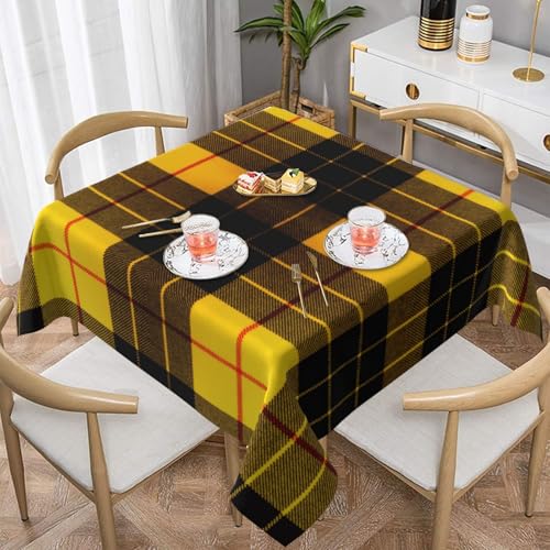 WKSGDSG Wasserdichte, quadratische Tischdecke, auslaufsicher und knitterfrei, dekorative Tischdecke für Esstisch, Küche, Party, Gelb, Grau, Schwarz, kariert, Tischdecken für Esszimmer WKSGDSG Wasserdichte, quadratische Tischdecke, auslaufsicher und knitterfrei, dekorative Tischdecke für Esstisch, Küche, Party, Gelb, Grau, Schwarz, kariert, Tischdecken für Esszimmer von WKSGDSG