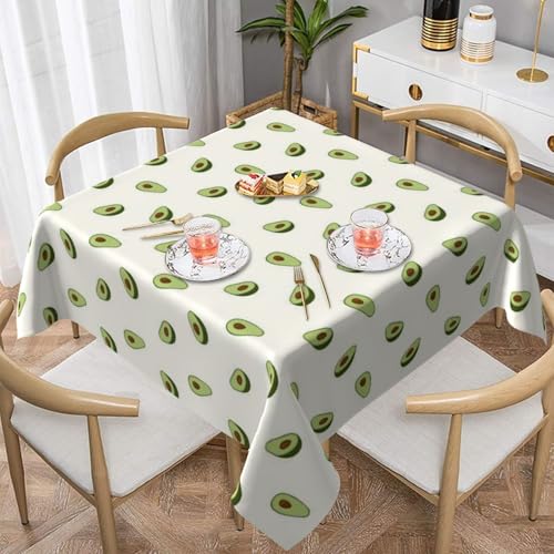 WKSGDSG Wasserdichte quadratische Tischdecke, 152 x 152 cm, auslaufsicher und knitterfrei, dekorative Tischdecke für Esstisch, Küche, Party, Avocado-Tischdecken für Esszimmer WKSGDSG Wasserdichte quadratische Tischdecke, 152 x 152 cm, auslaufsicher und knitterfrei, dekorative Tischdecke für Esstisch, Küche, Party, Avocado-Tischdecken für Esszimmer von WKSGDSG