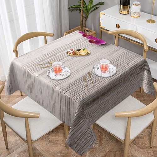 WKSGDSG Wasserdichte quadratische Tischdecke, 152 x 152 cm, auslaufsicher und knitterfrei, dekorative Tischdecke für Esstisch, Küche, Party, Blumen-Holz-Tischdecken für Esszimmer WKSGDSG Wasserdichte quadratische Tischdecke, 152 x 152 cm, auslaufsicher und knitterfrei, dekorative Tischdecke für Esstisch, Küche, Party, Blumen-Holz-Tischdecken für Esszimmer von WKSGDSG