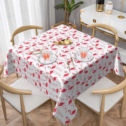 WKSGDSG Wasserdichte quadratische Tischdecke, 152 x 152 cm, auslaufsicher und knitterfrei, dekorative Tischdecke für Esstisch, Küche, Party, Flamingo-Tischdecken für Esszimmer WKSGDSG Wasserdichte quadratische Tischdecke, 152 x 152 cm, auslaufsicher und knitterfrei, dekorative Tischdecke für Esstisch, Küche, Party, Flamingo-Tischdecken für Esszimmer von WKSGDSG
