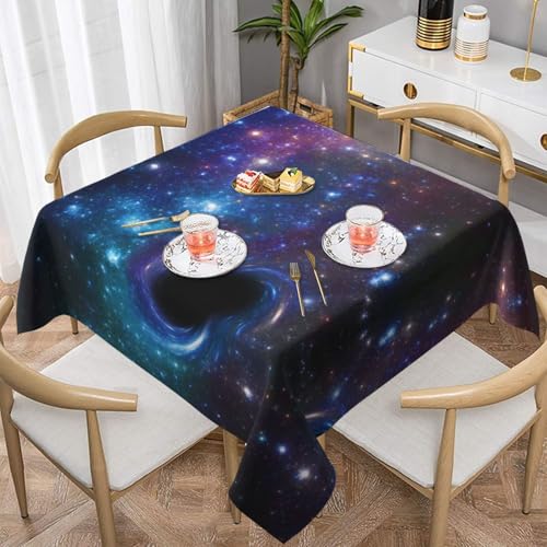 WKSGDSG Wasserdichte quadratische Tischdecke, 152 x 152 cm, auslaufsicher und knitterfrei, dekorative Tischdecke für Esstisch, Küche, Party, Galaxie-Tischdecken für Esszimmer WKSGDSG Wasserdichte quadratische Tischdecke, 152 x 152 cm, auslaufsicher und knitterfrei, dekorative Tischdecke für Esstisch, Küche, Party, Galaxie-Tischdecken für Esszimmer von WKSGDSG