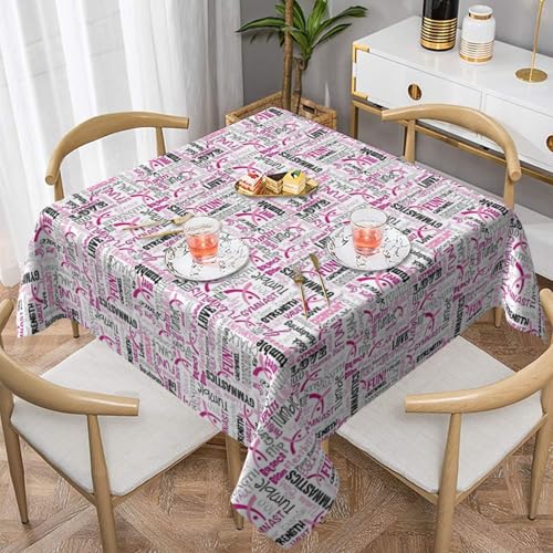 WKSGDSG Wasserdichte quadratische Tischdecke, 152 x 152 cm, auslaufsicher und knitterfrei, dekorative Tischdecke für Esstisch, Küche, Party, Gymnastik-Tischdecken für Esszimmer WKSGDSG Wasserdichte quadratische Tischdecke, 152 x 152 cm, auslaufsicher und knitterfrei, dekorative Tischdecke für Esstisch, Küche, Party, Gymnastik-Tischdecken für Esszimmer von WKSGDSG
