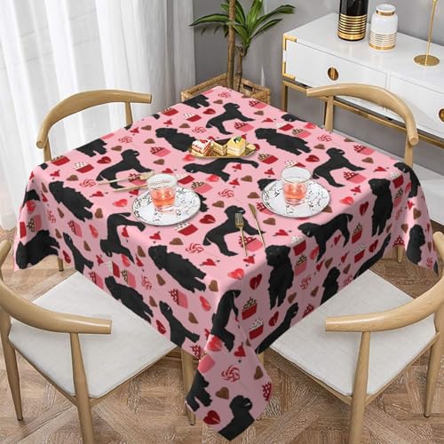 WKSGDSG Wasserdichte quadratische Tischdecke, 152 x 152 cm, auslaufsicher und knitterfrei, dekorative Tischdecke für Esstisch, Küche, Party, Pudel, Hunde, Tischdecken für Esszimmer WKSGDSG Wasserdichte quadratische Tischdecke, 152 x 152 cm, auslaufsicher und knitterfrei, dekorative Tischdecke für Esstisch, Küche, Party, Pudel, Hunde, Tischdecken für Esszimmer von WKSGDSG