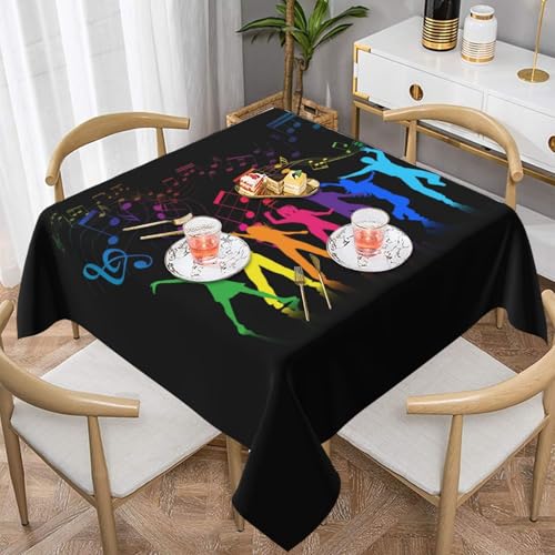WKSGDSG Wasserdichte quadratische Tischdecke, 152 x 152 cm, auslaufsicher und knitterfrei, dekorative Tischdecke für Esstisch, Küche, Party, Tanzmusik, Tischdecken für Esszimmer WKSGDSG Wasserdichte quadratische Tischdecke, 152 x 152 cm, auslaufsicher und knitterfrei, dekorative Tischdecke für Esstisch, Küche, Party, Tanzmusik, Tischdecken für Esszimmer von WKSGDSG