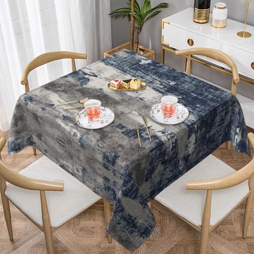 WKSGDSG Wasserdichte quadratische Tischdecke, 152 x 152 cm, auslaufsicher und knitterfrei, dekorative Tischdecke für Esstisch, Küche, Party, abstrakte blaue Tischdecken für Esszimmer WKSGDSG Wasserdichte quadratische Tischdecke, 152 x 152 cm, auslaufsicher und knitterfrei, dekorative Tischdecke für Esstisch, Küche, Party, abstrakte blaue Tischdecken für Esszimmer von WKSGDSG