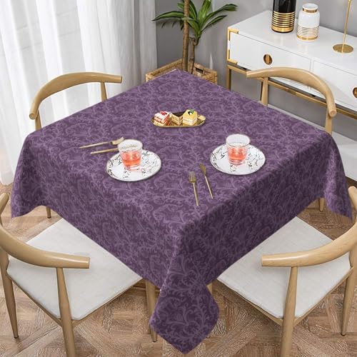WKSGDSG Wasserdichte quadratische Tischdecke, 152 x 152 cm, auslaufsicher und knitterfrei, dekorative Tischdecke für Esstisch, Küche, Party, violette Tischdecken für Esszimmer WKSGDSG Wasserdichte quadratische Tischdecke, 152 x 152 cm, auslaufsicher und knitterfrei, dekorative Tischdecke für Esstisch, Küche, Party, violette Tischdecken für Esszimmer von WKSGDSG