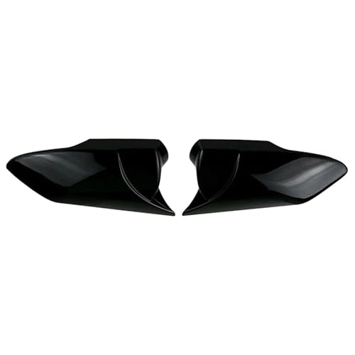 WKWPYCYUH 2 Stück OX Horn Seitenrückspiegelabdeckung Carbonfaser glänzend schwarz Seitenflügelspiegelkappenabdeckung passend for Hyundai Elantra 2021–2022 Auto-Rückspiegel(Glossy Black) von WKWPYCYUH