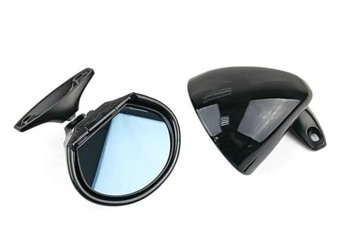 WKWPYCYUH 2 Stück Universal Auto Seitenspiegel Flügelspiegel Auto Classic Retro Türflügel Rückspiegel L+R Ersatz Refit for die meisten Autos Auto-Rückspiegel(Glossy Black) von WKWPYCYUH