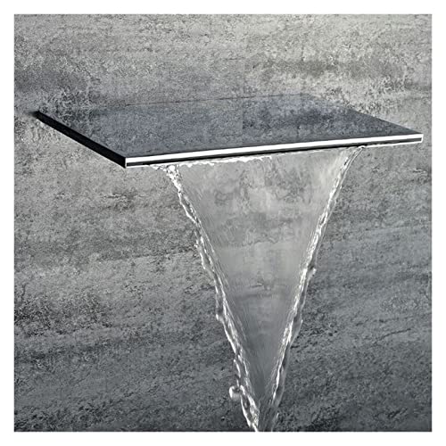 WKWPYCYUH Bad Duschkopf Wandmontiert 300 * 200mm Wasserfall Bad Duschköpfe Messing Verdicken Dusche Panel Massage Chrom Finish Quadrat Duschkopf von WKWPYCYUH