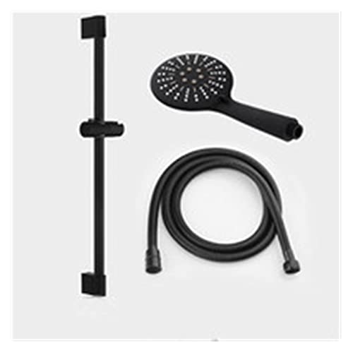 WKWPYCYUH Black 3-Funktion. Abs Handheld-Duschkopf-Hochdruck-Regen-Shower-Sprayer-Set-Wandhalterung Gleitstange for Haken und Halterung Duschkopf(Whole Set) von WKWPYCYUH