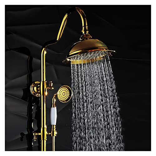WKWPYCYUH Golddusche Set Duschsystem 8 Zoll Duschkopf for keramischem Duschgriff Duschkopf WKWPYCYUH Golddusche Set Duschsystem 8 Zoll Duschkopf for keramischem Duschgriff Duschkopf von WKWPYCYUH