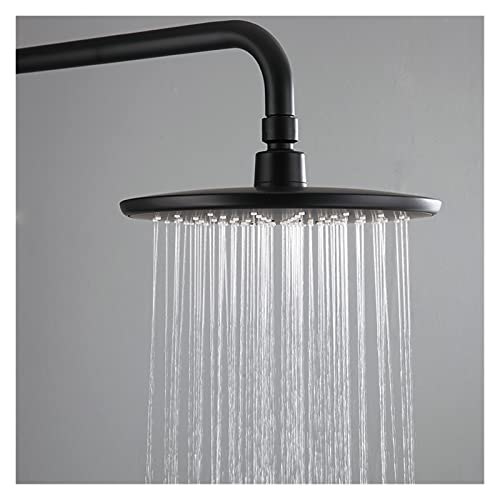 WKWPYCYUH Matte Balck Duschkopf Badezimmer Abs Kunststoff-Dusche-Wasserhahn-Mode SCHWARZ Regen-Duschdüse. Duschkopf von WKWPYCYUH