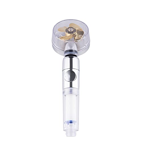 WKWPYCYUH Starke Druckbeaufschlagungssprühdüse Wasser rettende Niederschlag 360 Grad rotieren for fächerwaschbarem Handfilter Duschkopf Duschkopf(Silver) von WKWPYCYUH