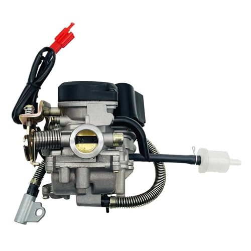Für GY6 49cc-150cc PD24J PD19J 19mm 24mm CVK TNG 4 Takt Jet Moped Scooter ATV Motorrad Vergaser Motorrad Vergaser(19J 50CC) von WKXTECZT