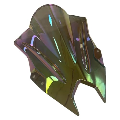 Für Ninja 500 SE 2024 2025 Für Ninja500 Motorrad Windschutzscheibe Windverkleidung Windabweiser(Weißes Iridium) von WKXTECZT