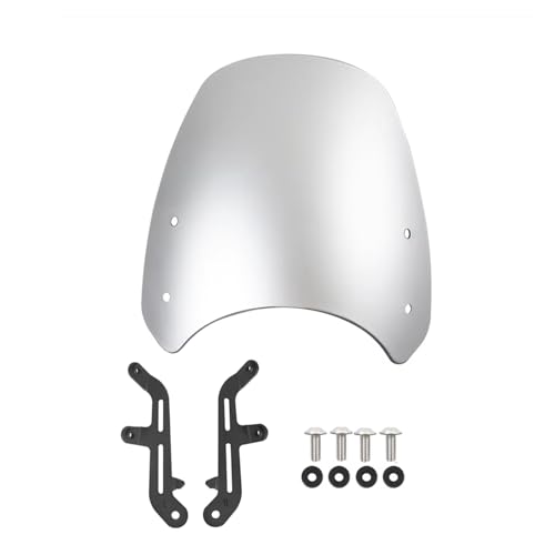Motorrad Frontscheibe Scheibe Schild Für Triumph Für Bonneville T100 T120 2016-2020 Windabweiser(SILBER) von WKXTECZT