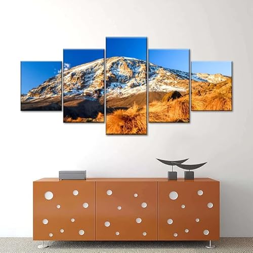 WKXTECZT 5 Teilige Kunstdruck Leinwandbilder 5 Teiliges Wandbild Kilimandscharo Kunstdruck Auf Leinwand Leinwandbilder Wohnzimmer Schlafzimmer Wandbilder Wohnzimmer Modern WKXTECZT 5 Teilige Kunstdruck Leinwandbilder 5 Teiliges Wandbild Kilimandscharo Kunstdruck Auf Leinwand Leinwandbilder Wohnzimmer Schlafzimmer Wandbilder Wohnzimmer Modern von WKXTECZT