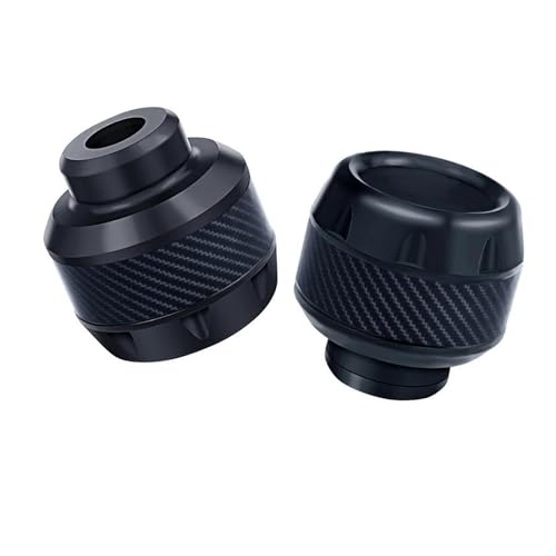 WKXTECZT Für Motorrad Scooter Burning Titanium Motorrad Rahmengleiter Aluminium Vordergabel Cup Falling Crush Protector Carbonfaser Motorrad Slider(C) von WKXTECZT