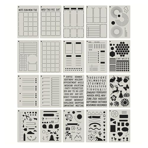 20pcs Planer Schablonen Journal Templates Zeichenvorlagen Für Notebook Scrapbook Tagebuch Kalender 5x7 5 Zoll Scrapbooking Wiederverwendbarer Vorlage Sets Romantische Schmetterlingsbriefe 20pcs Planer Schablonen Journal Templates Zeichenvorlagen Für Notebook Scrapbook Tagebuch Kalender 5x7 5 Zoll Scrapbooking Wiederverwendbarer Vorlage Sets Romantische Schmetterlingsbriefe von WKabnkn