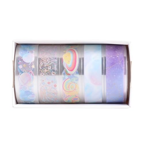 5 Rolls Blumenmuster Dekoratives Klebeband Klares Masking Handkonto Kleber Journalzubehör 5 Rolls Blumenmuster Dekoratives Klebeband Klares Masking Handkonto Kleber Journalzubehör von WKabnkn