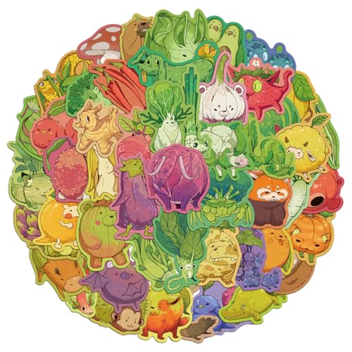 50COUNts Obst Obst Animal Sticker Wasserbeständig Für Scrapbook Journal Phone Gitarre Laptop Kids Safe Aufkleber Für Kleinkinder von WKabnkn