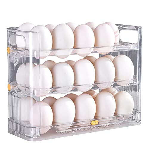 Eierhalter Für Den Kühlschrank Clear 3x10 Eierschale Aufbewahrungsbox Spender Stapelbarer Plastikkartons Eierhalter Tablett Für Kühlschrank von WKabnkn