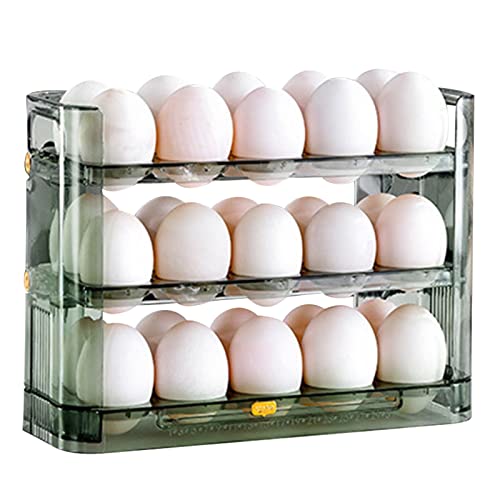 Eierhalter Für Den Kühlschrank Clear 3x10 Eierschale Aufbewahrungsbox Spender Stapelbarer Plastikkartons Eierhalter Tablett Für Kühlschrank von WKabnkn