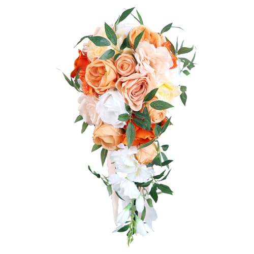 WKabnkn Hochzeitsbrautbräuchen Künstliche Rosen Blumen Brautjungfern Blumenstrauß Braut Halten Blumenmode Engagement Party Dekore Braut WKabnkn Hochzeitsbrautbräuchen Künstliche Rosen Blumen Brautjungfern Blumenstrauß Braut Halten Blumenmode Engagement Party Dekore Braut von WKabnkn