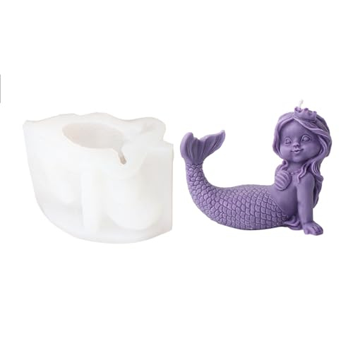 WKabnkn Schöne Meerjungfrau Kerze Silikonform Seifenharz Gips Machen Werkzeug Kuchen Schokolade Home Decor Geburtstagstorte WKabnkn Schöne Meerjungfrau Kerze Silikonform Seifenharz Gips Machen Werkzeug Kuchen Schokolade Home Decor Geburtstagstorte von WKabnkn