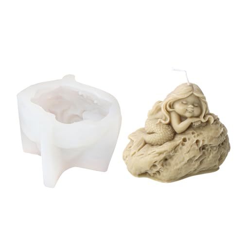 WKabnkn Schöne Meerjungfrau Kerze Silikonform Seifenharz Gips Machen Werkzeug Kuchen Schokolade Home Decor Geburtstagstorte WKabnkn Schöne Meerjungfrau Kerze Silikonform Seifenharz Gips Machen Werkzeug Kuchen Schokolade Home Decor Geburtstagstorte von WKabnkn